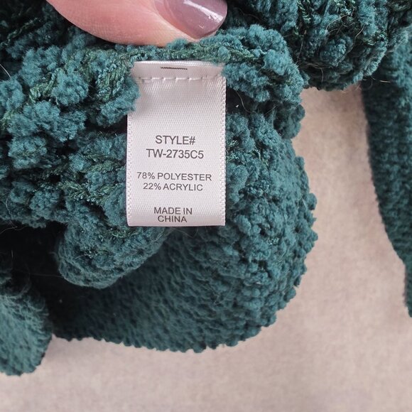 Zenana Medium Green Popcorn Ballon Sweater - Picture 4 of 7